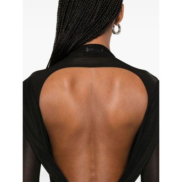 Jean Paul Gaultier Women Light Jersey Backless Top With Covered Cup Detail